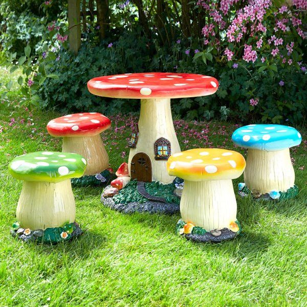 childrens garden furniture add a touch of fantasy to any garden with this 5 piece KIHAVEZ