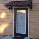 classic metal door awning - black metal powder coat more MDOJPVA