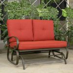 cloud mountain patio glider bench outdoor cushioed 2 person swing loveseat FOCGCOL