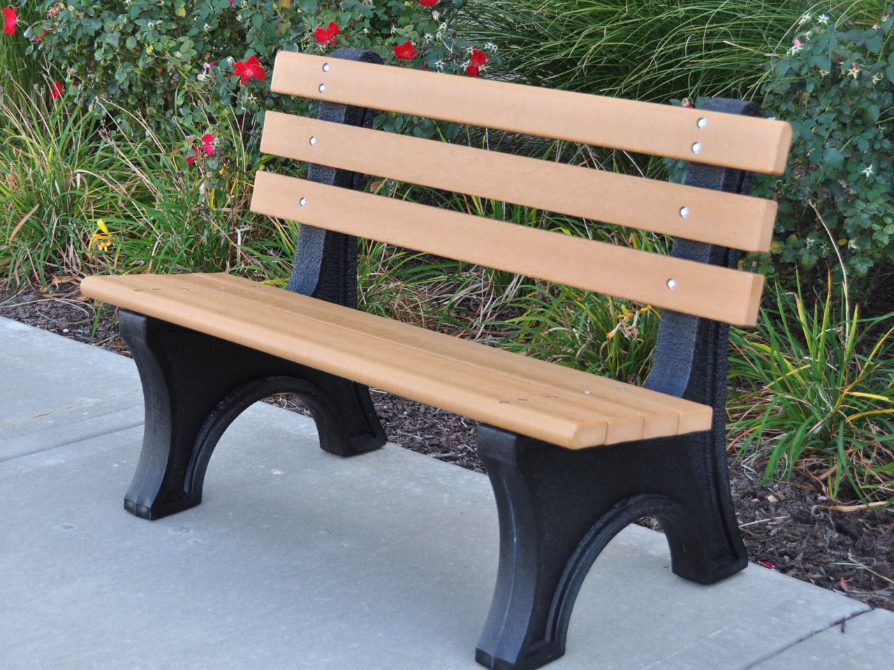 comfort park avenue bench by jayhawk plastics - outdoor benches for parks DTXMBBF
