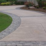 concrete driveways driveway with stamped concrete IBGEHRY