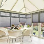 conservatory roof blinds kari-cream-crush-charcoal-pleated-blind-conservatory MXCZYRS