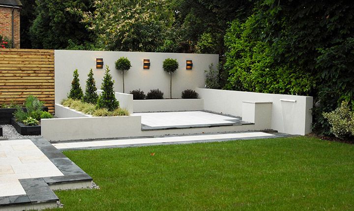 contemporary gardens contemporary garden white walls - google search XLDBSIE