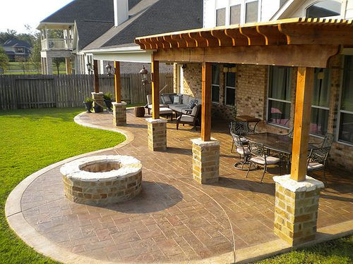 covered patio cost new patio cover and cedar pergola with stamped concrete EVMACUZ