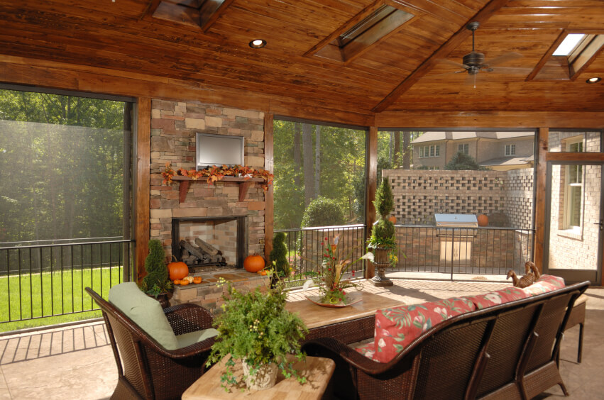 covered patio ideas this screened in patio has an enormous arched wooden ceiling with ample CJKESMG