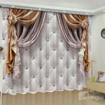 custom curtains 51 3d imitated elegant shading cloth printed custom curtain for living room LPNEOTL