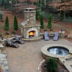 custom stone backyard fireplace outdoor fireplace artistic landscapes  woodstock, ga XZFQFTS