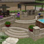 custom terraced patio designs UTOUQVH