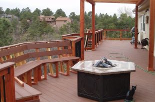 deck designs deck with a fire table pit FAVXCFA
