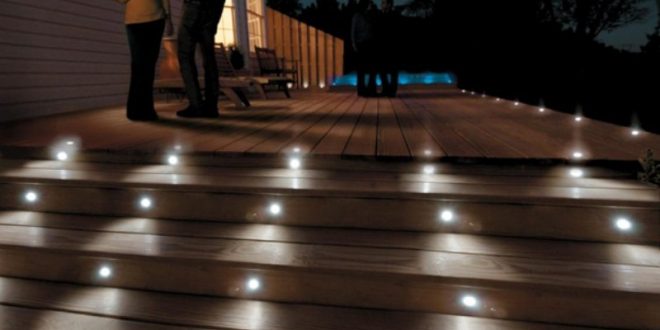 deck lights paradise six-piece 12-volt led deck and stair light kit PQCUGUU