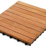 deck tile kontiki interlocking wood deck tiles - real wood xl series 9 slat NJSFIHT