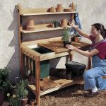 diy outdoor furniture cedar potting bench QZZXRIG