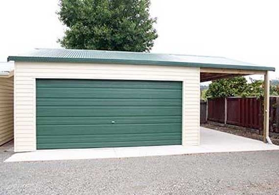 double garage 6m x 6.6m with extended roofline. RSJCGFM