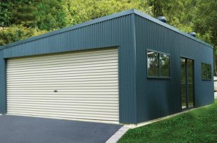 double garage with skillion roof OPIIZKS