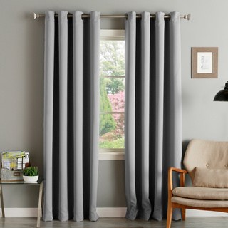 drapes and curtains aurora home thermal insulated blackout grommet top curtain panel pair UAGXRJW