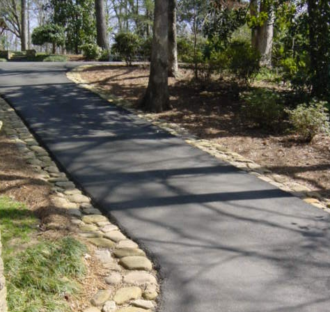driveway edging article 3.5 river rock edged pathway JDVEIRR
