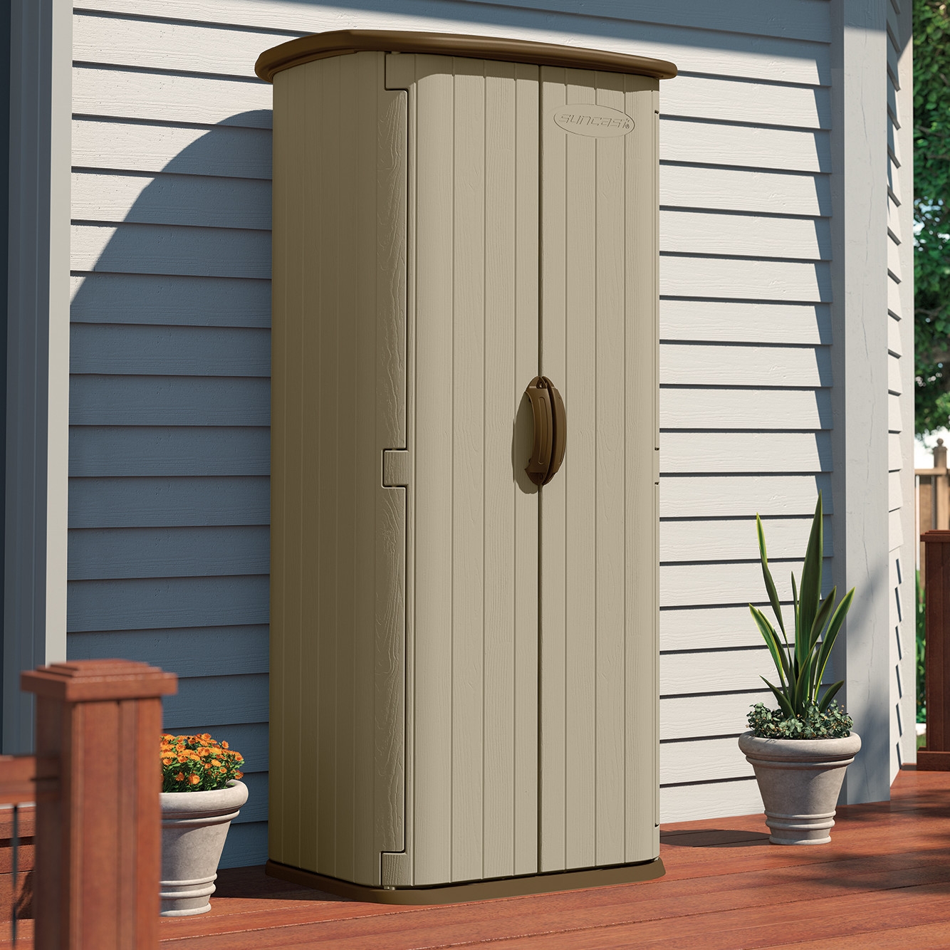 durable double wall resin outdoor garden tool storage shed - made in VKTHLMH