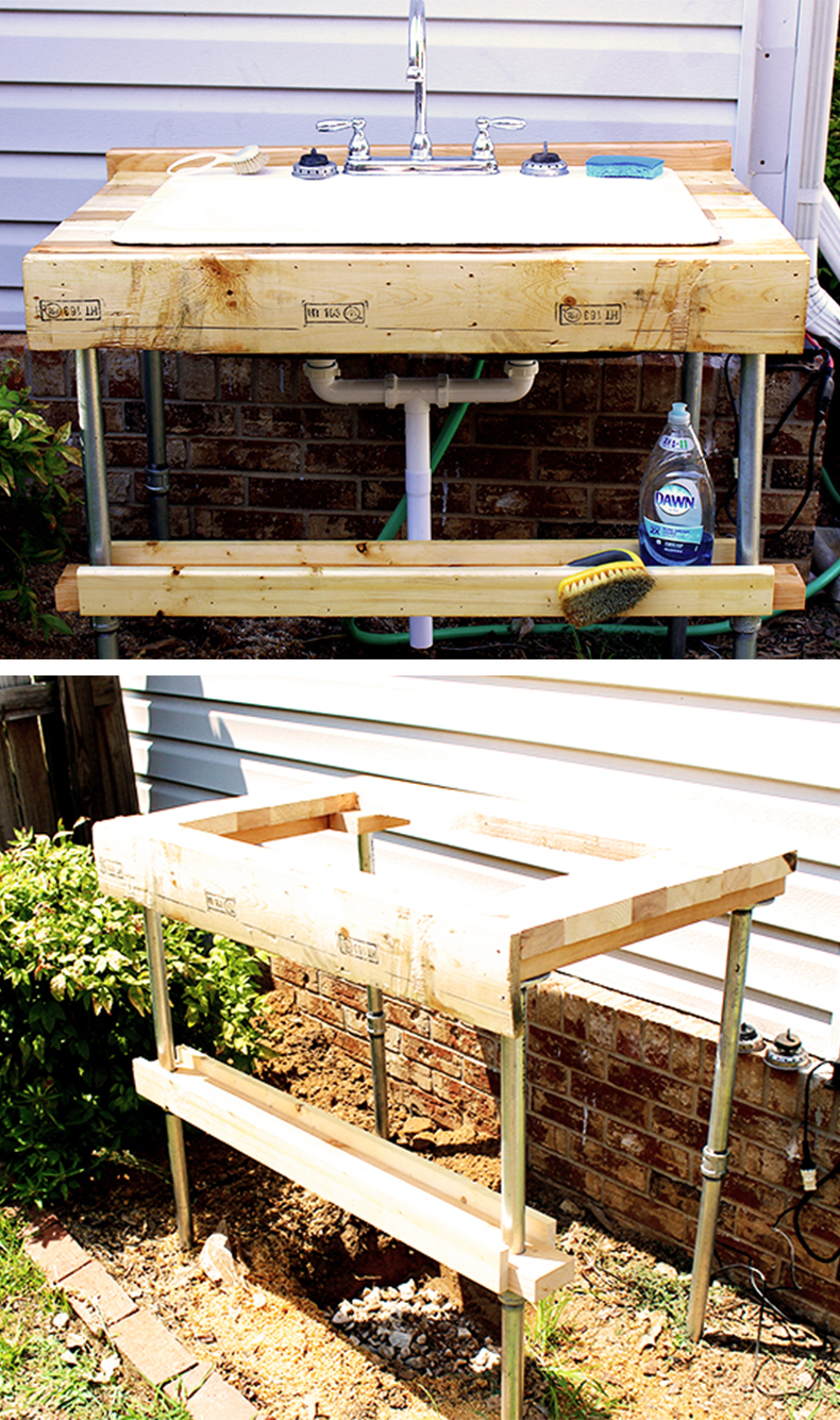 easy-to-build outdoor garden sink SMHAPVO