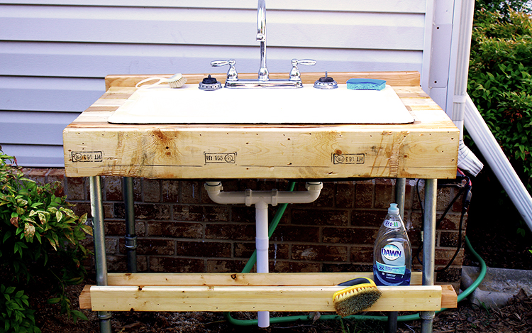 easy-to-build outdoor garden sink UZWZNCA