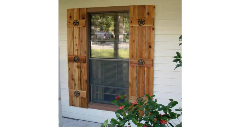 exterior wood shutters give your home a unique, one-of-a-kind look with decorative custom made wooden KMLVNHZ