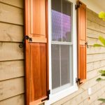 exterior wood shutters red cedar cabin shutters GKAMUJY