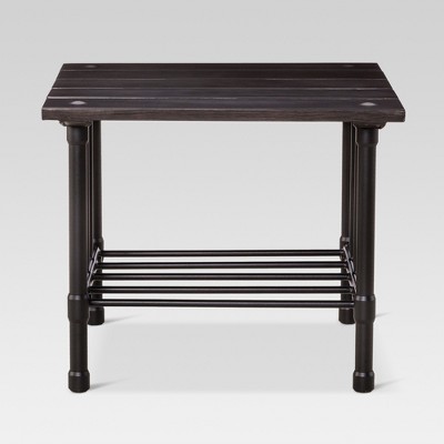 fernhill metal square patio side table - black - threshold™ DGJYPNM