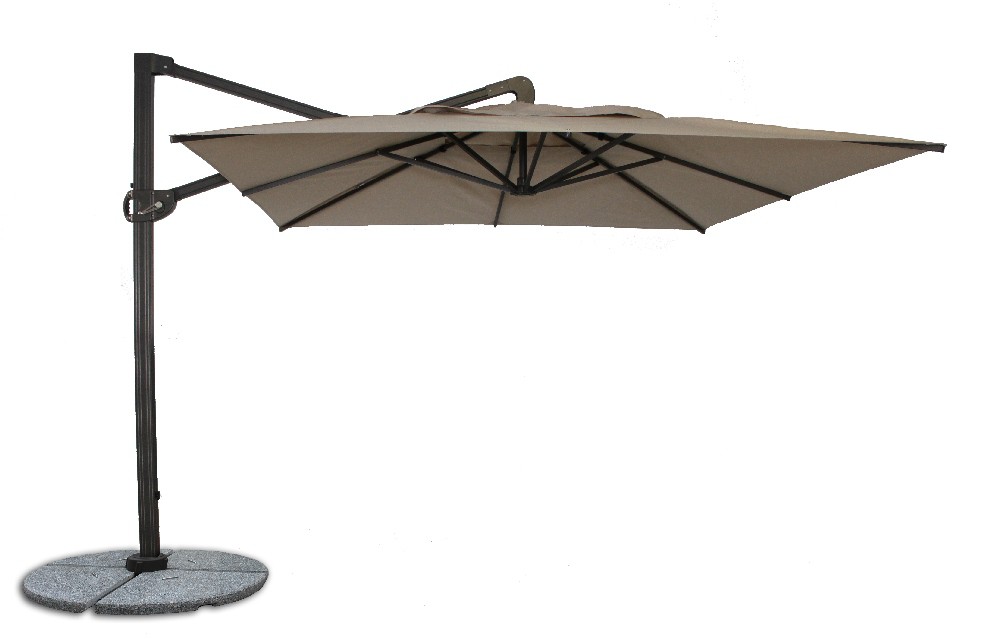 fiberbuilt 10ft cantilever umbrella with sunbrella fabric KFSVVBI