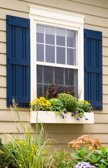 flank a window with decorative outdoor shutters you can make yourself and HLRUYHV