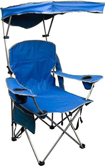 folding chair with canopy amazon.com : quik shade adjustable canopy folding camp chair - royal blue BQUQBNW