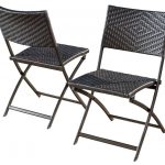 folding outdoor chairs jason outdoor brown wicker folding chairs, set of 2 VEDOIBQ