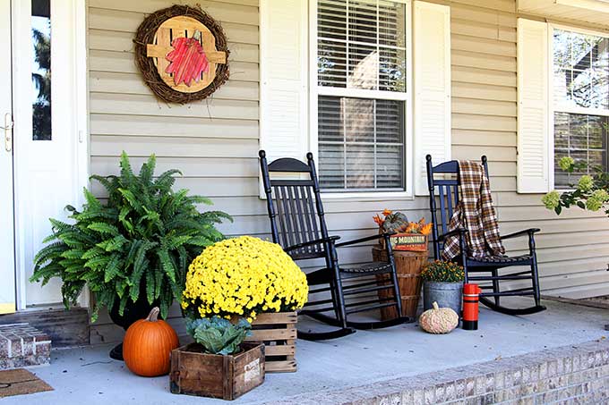 front porch decor fall front porch PSWLTUB