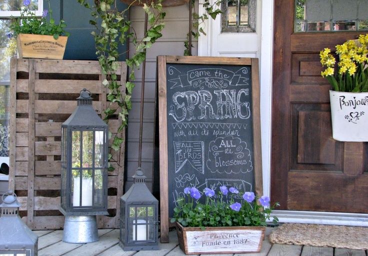 front porch decor spring quote chalkboard YKXTTBO