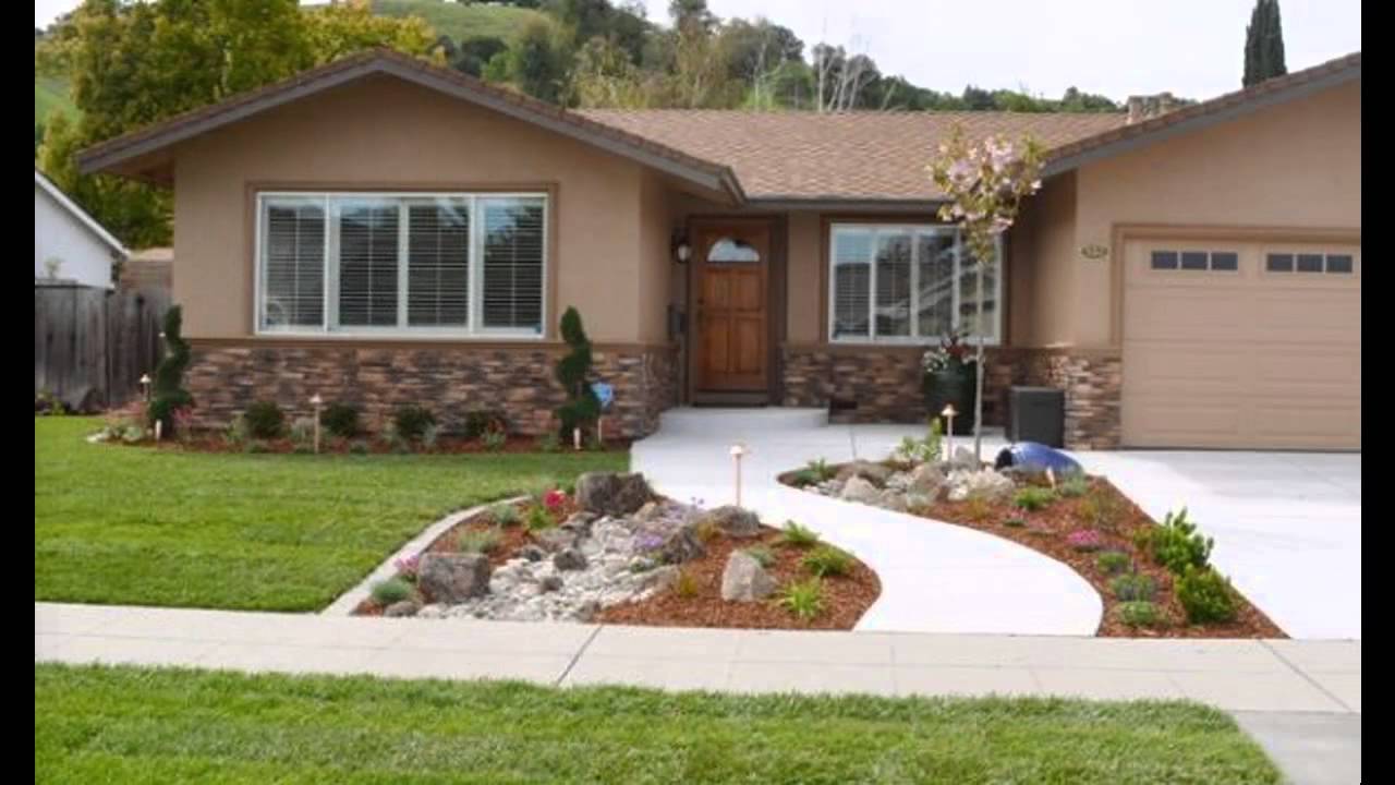 front yard designs beautiful front yard landscape design - youtube FUWBVYP