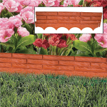 garden border edging sentinel red brick wall garden edging plastic lawn flower bed border grass KXPHZWY