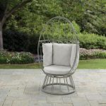 garden chairs florence grey swivel chair CJXFPMU