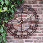 garden clock image is loading large-outdoor-garden-metal-80cm-wall-clock-big- KNMWRUV