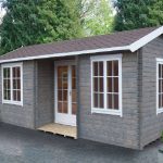 garden log cabins 14g x 26 (4.19m x 7.89m) shire elveden log cabin (44mm to HBBCNTP