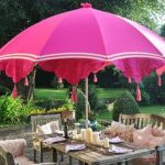 garden parasols pink garden parasol with tassels and ribbons ULHWYKE