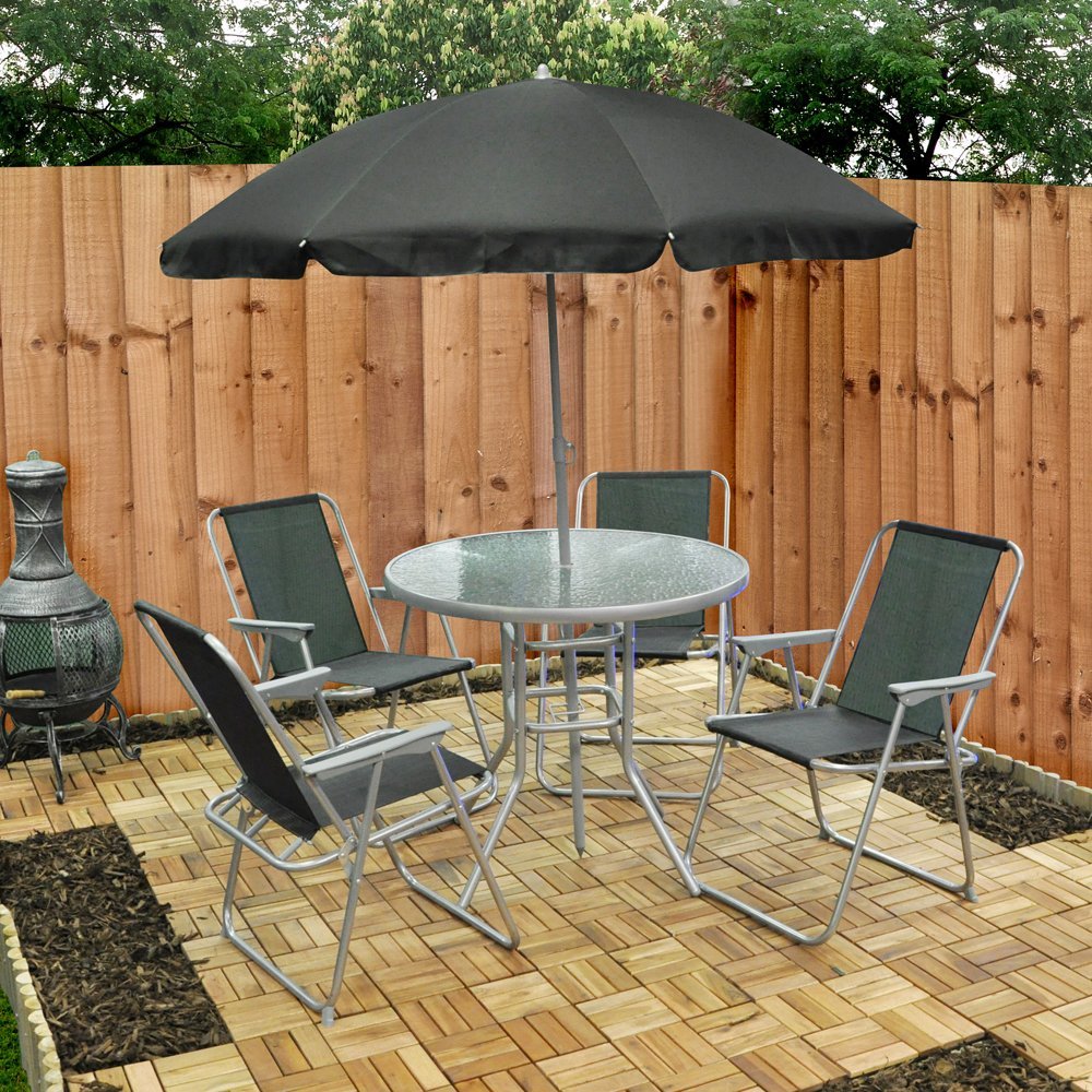 garden patio sets garden table chair umbrella set six piece picnicshop WGDSXYF