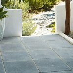 garden paving slabs dark grey textured single paving slab (l)600mm (w)600mm ATWANFY