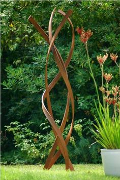 garden sculptures garden - sculpture in corten / kunstobject voor in de tuin in JMOOHFT