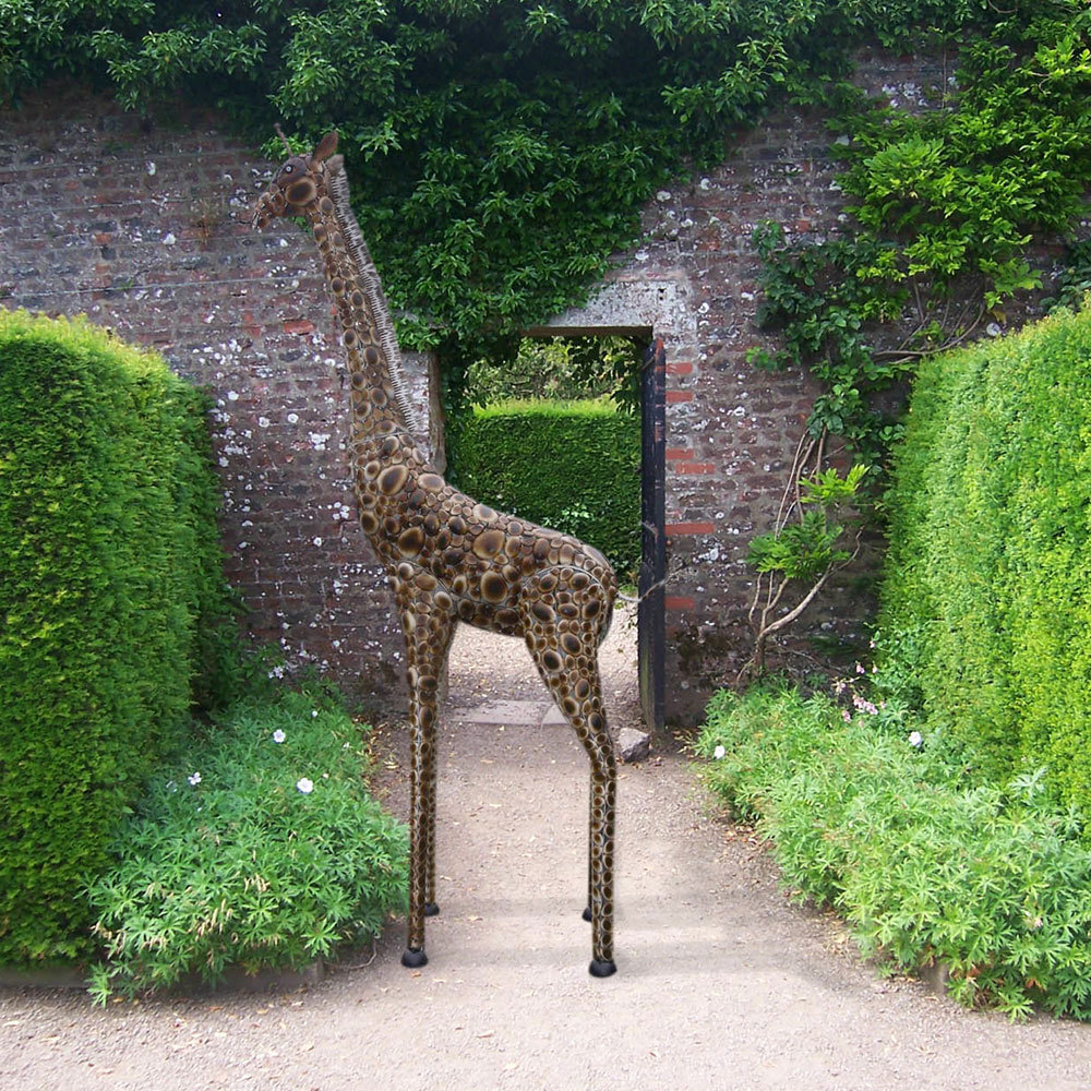 garden sculptures large metal giraffe garden sculpture GUETLPJ