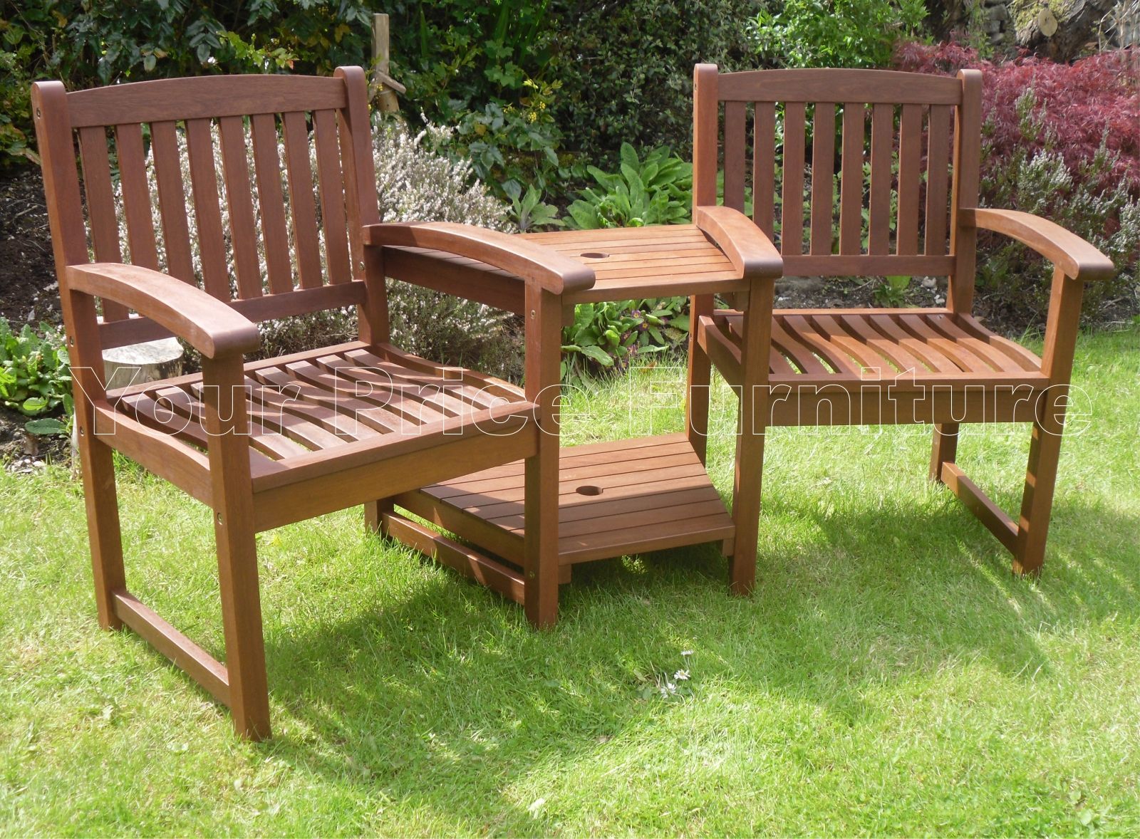 garden seat henley corner love seat hardwood garden bench 1/2 price sale now on JKGKYAE