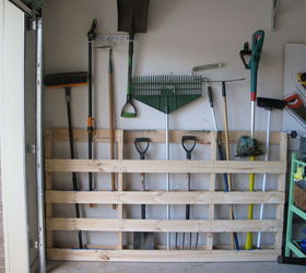 garden tool storage garage storage for garden tools from old pallet | hometalk BZZQTCL