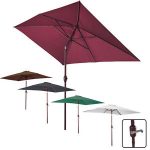 garden umbrella image is loading 2x3m-rectangle-garden-parasol-umbrella-patio-sun-shade- QEYTVMG