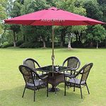 garden umbrella invezo impression luxury metal center pole patio umbrella maroon color with JOSPTSW