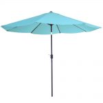 garden umbrella pure garden 10 ft. aluminum patio umbrella with auto tilt in blue UTACALT