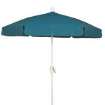 garden umbrellas fiberbuilt umbrellas garden umbrella, 7.5 foot teal canopy and white pole CHMFIVO