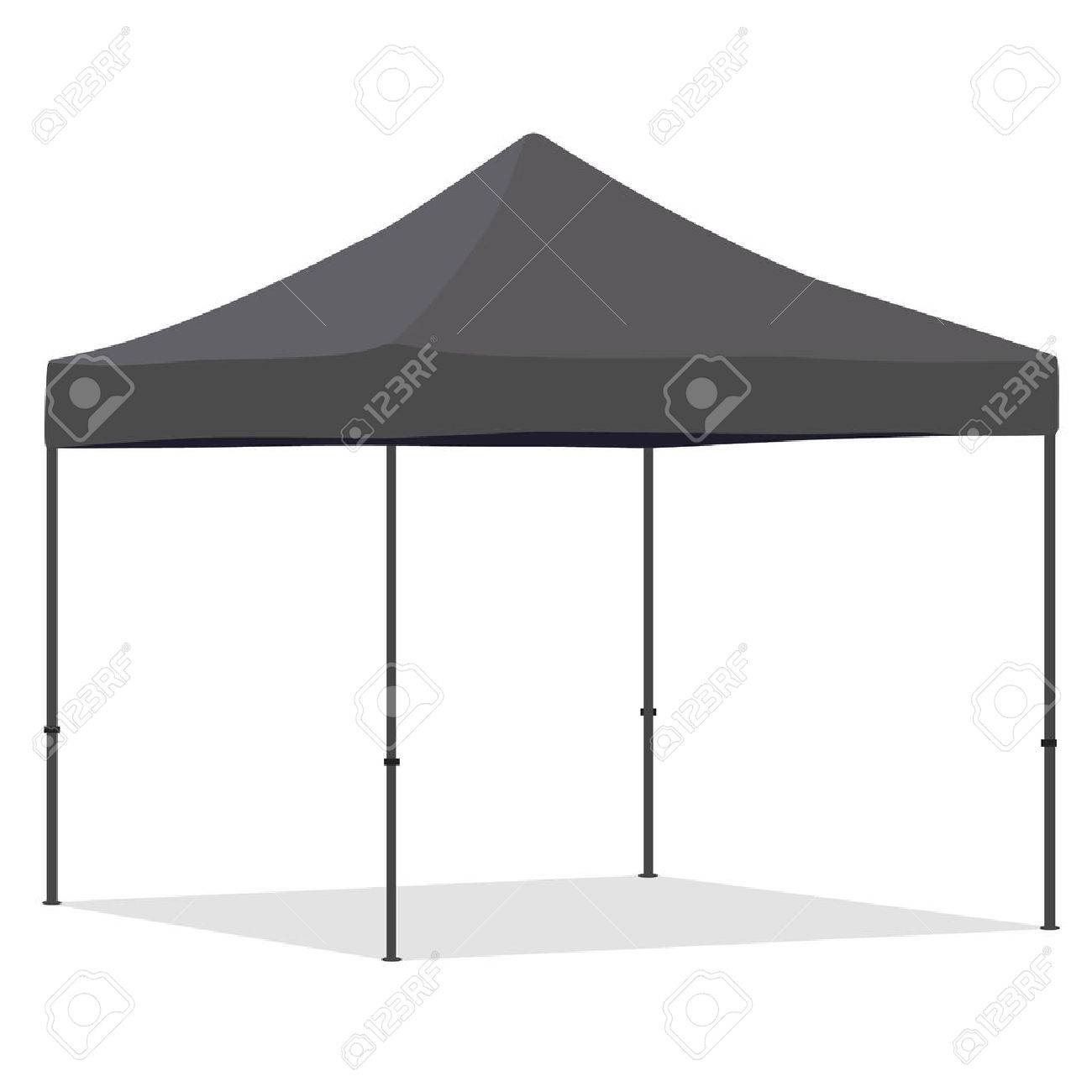 gazebo tent grey folding tent vector illustration. pop up gazebo. canopy tent stock HJWJQYM