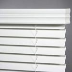 graber white horizontal blinds faux wood 2 ... HAMNLIB